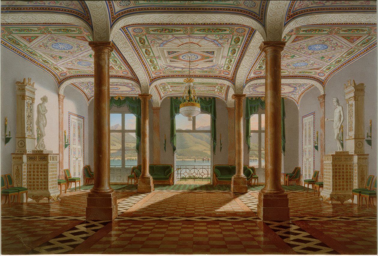Tegernsee Kalesi Salonu by Franz Xaver Nachtmann