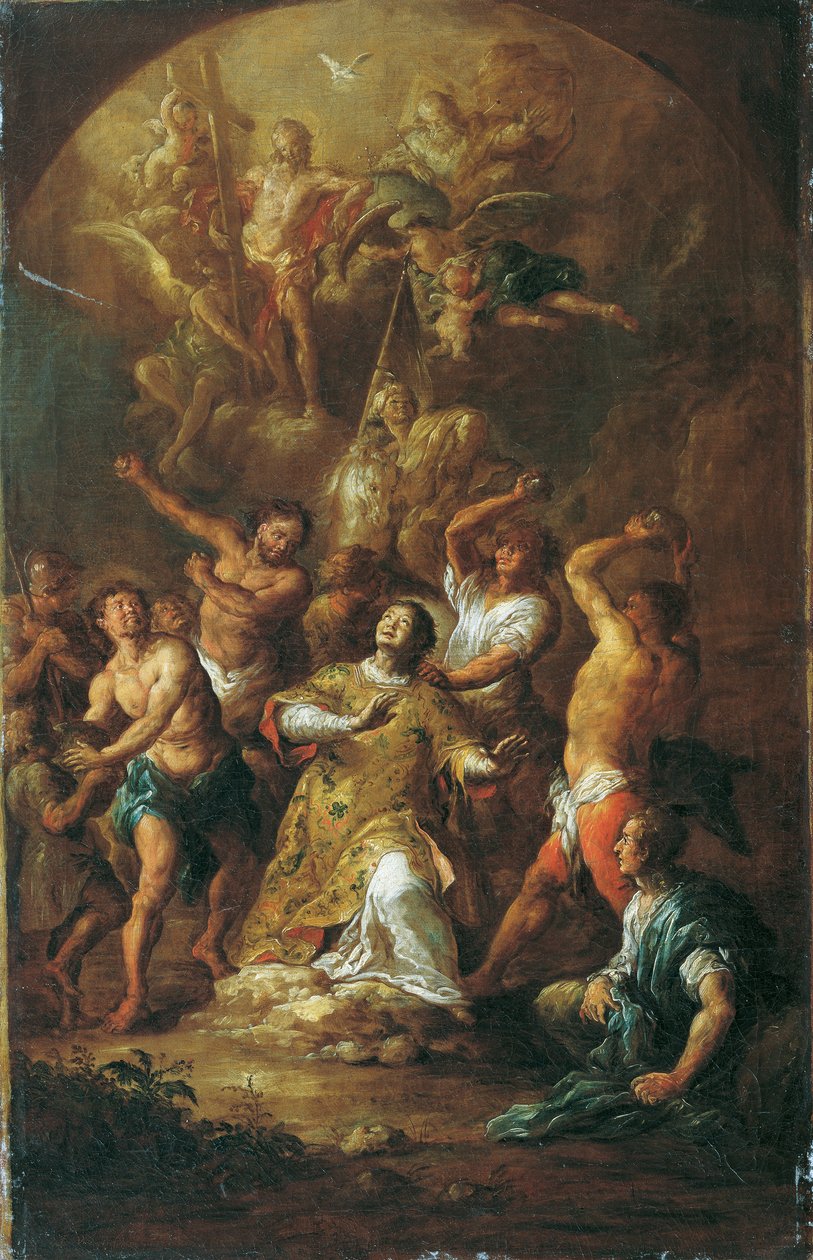 Aziz Stephen'ın Taşlanması by Franz Xaver Wagenschon