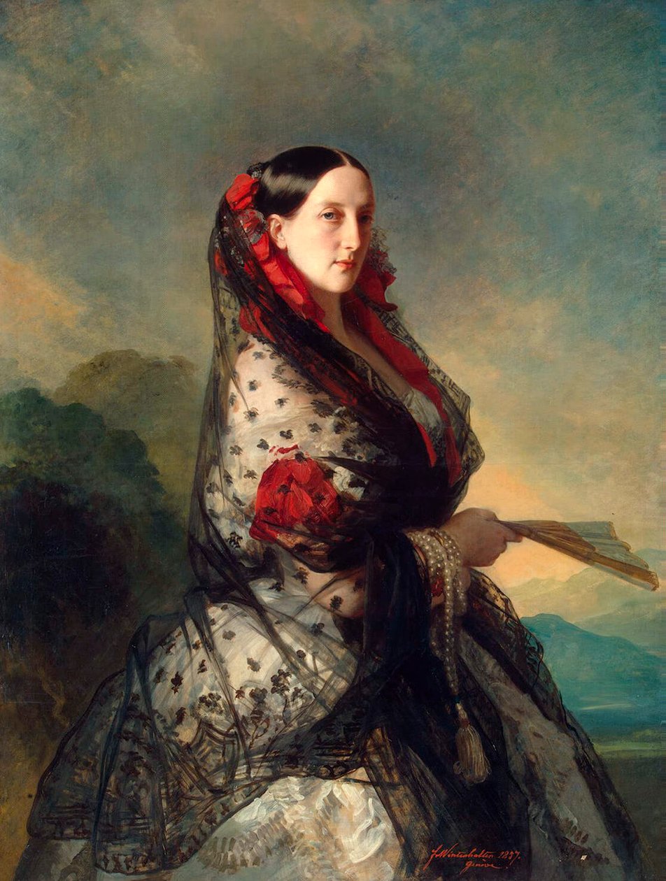 Rusya Büyük Düşesi Maria Nikolaevna, 1857 by Franz Xaver Winterhalter