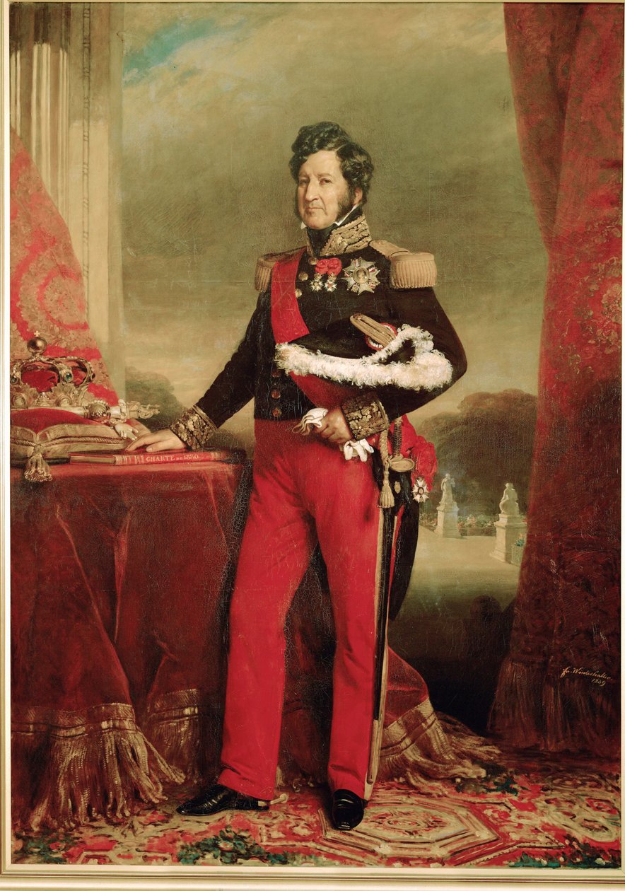 Kral Louis Philippe korgeneral üniformasıyla by Franz Xaver Winterhalter