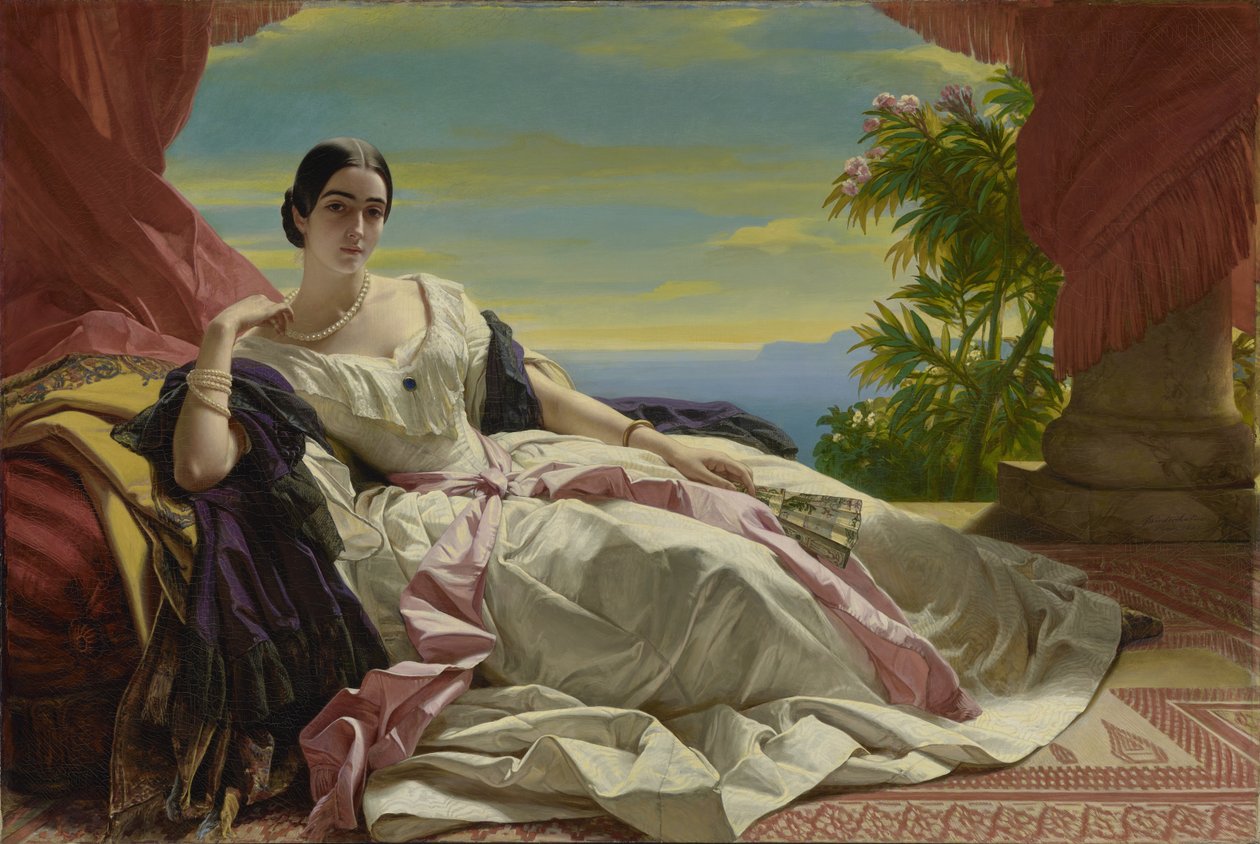 Leonilla Princess zu Sayn-Wittgenstein-Sayn, kızlık soyadı Baryatinsky by Franz Xaver Winterhalter