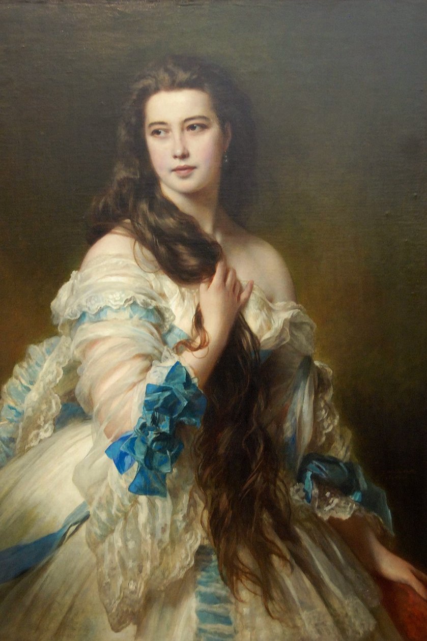 Nadezhda Nikolayevna Rimskaya-Korsakova kızlık soyadı Purgold, c. 1870 by Franz Xaver Winterhalter