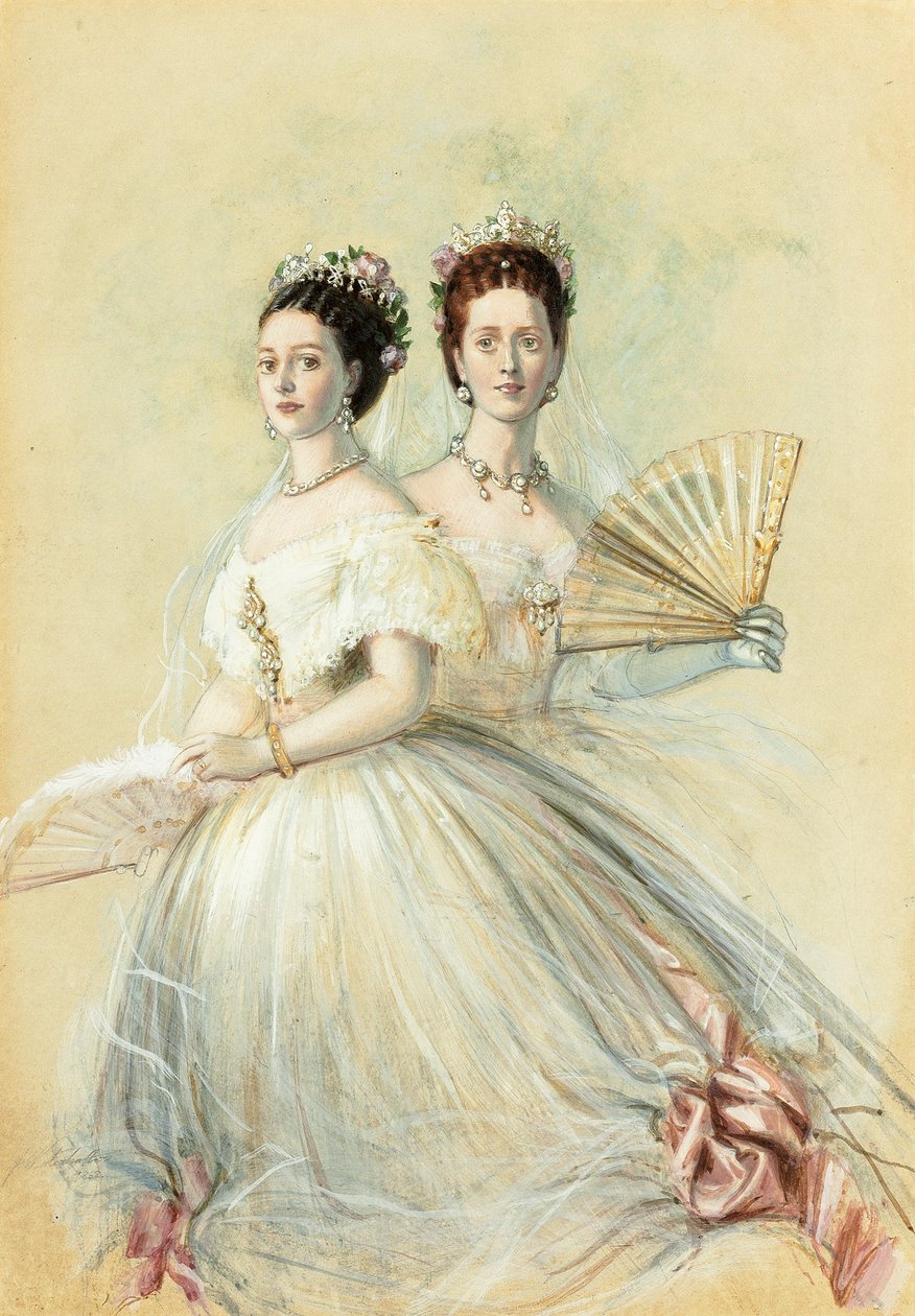 Czarina Maria Feodorovna ve kız kardeşi Alexandra, Galler Prensesi