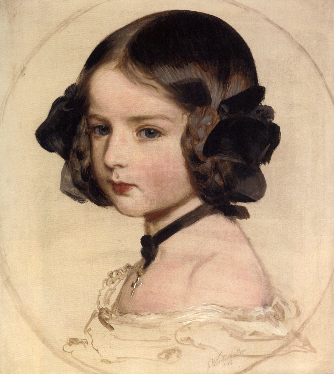 Saxe-Coburg ve Gotha Prensesi Clotilde, 1846-1927, 1855. by Franz Xaver Winterhalter