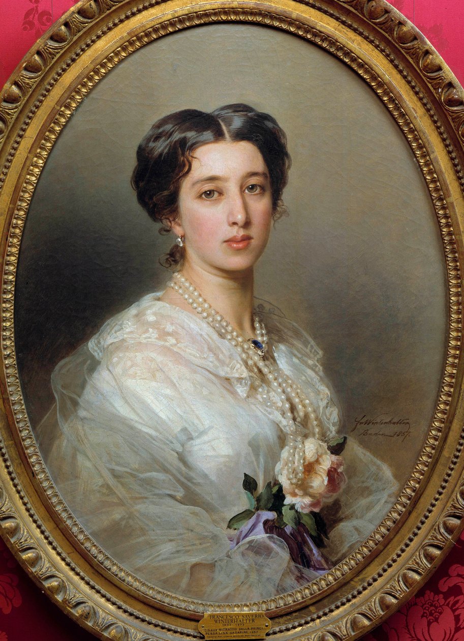 Prenses Gagarin Stourza Tablosu Xaver Winterhalter (1806-1873) 1857 Floransa Güzel Sanatlar Müzesi by Franz Xaver Winterhalter
