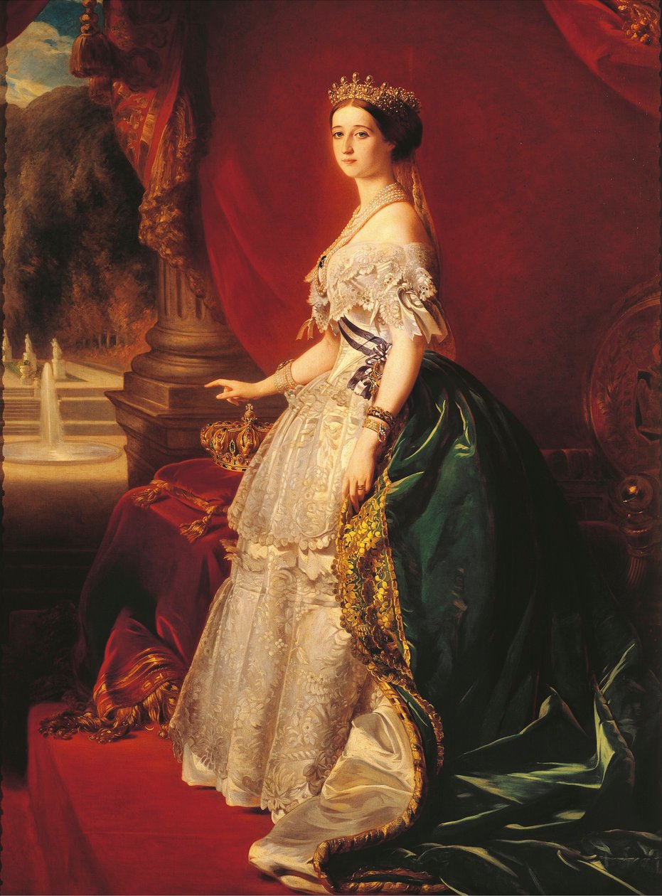 İmparatoriçe Eugenie, c.1852 (tuval üzerine yağlı boya) by Franz Xaver Winterhalter
