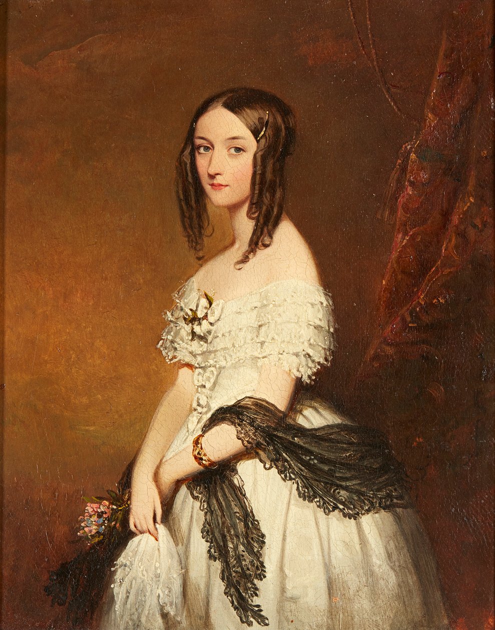 Vazoda Karışık Meyveli Natürmort Bir Çıkıntıda (tuval üzerine yağlı boya) by Franz Xavier (manner of) Petter