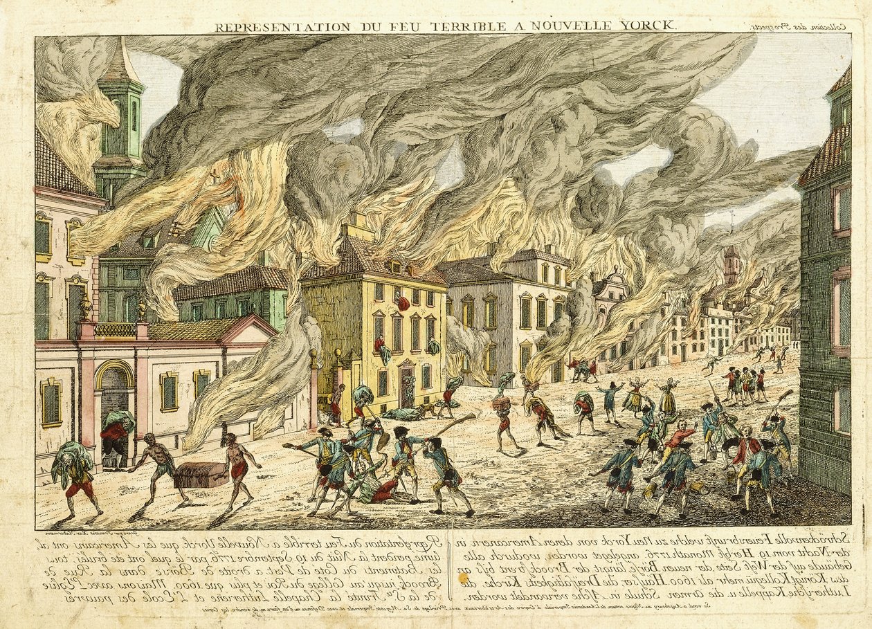 1776 Büyük Yangını Sırasında New York