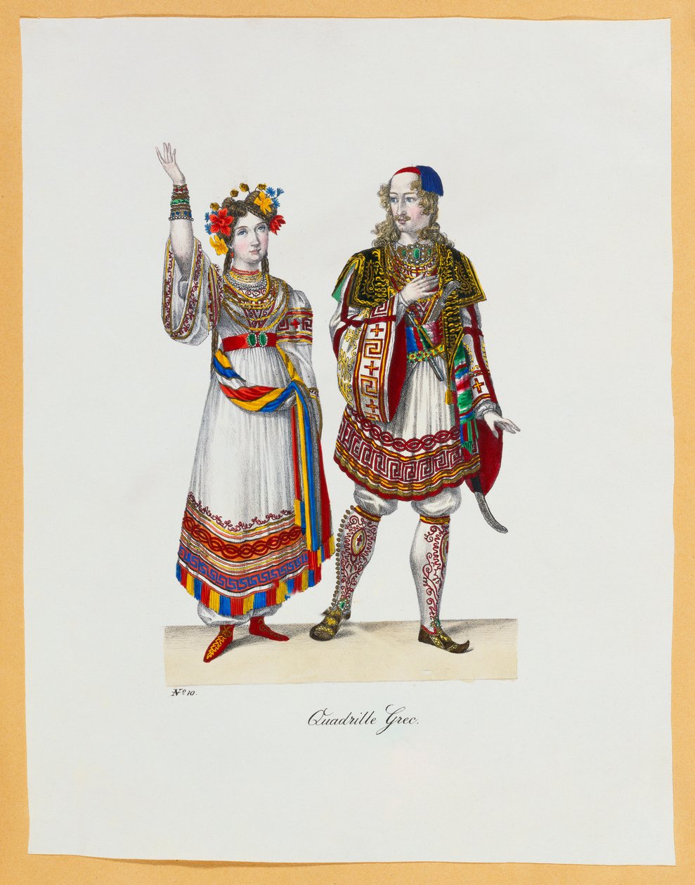 Süslü elbise kostümleri koleksiyonu, 1827 by Franz Xavier Nachtmann