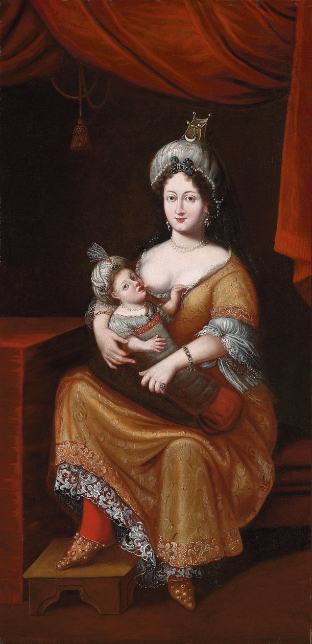 Kösem Sultan ve oğlu, geleceğin Sultanı IV. Murad veya Sultan İbrahim, 17. yüzyılın ikinci çeyreği by Franz and Gemminger Herrmann