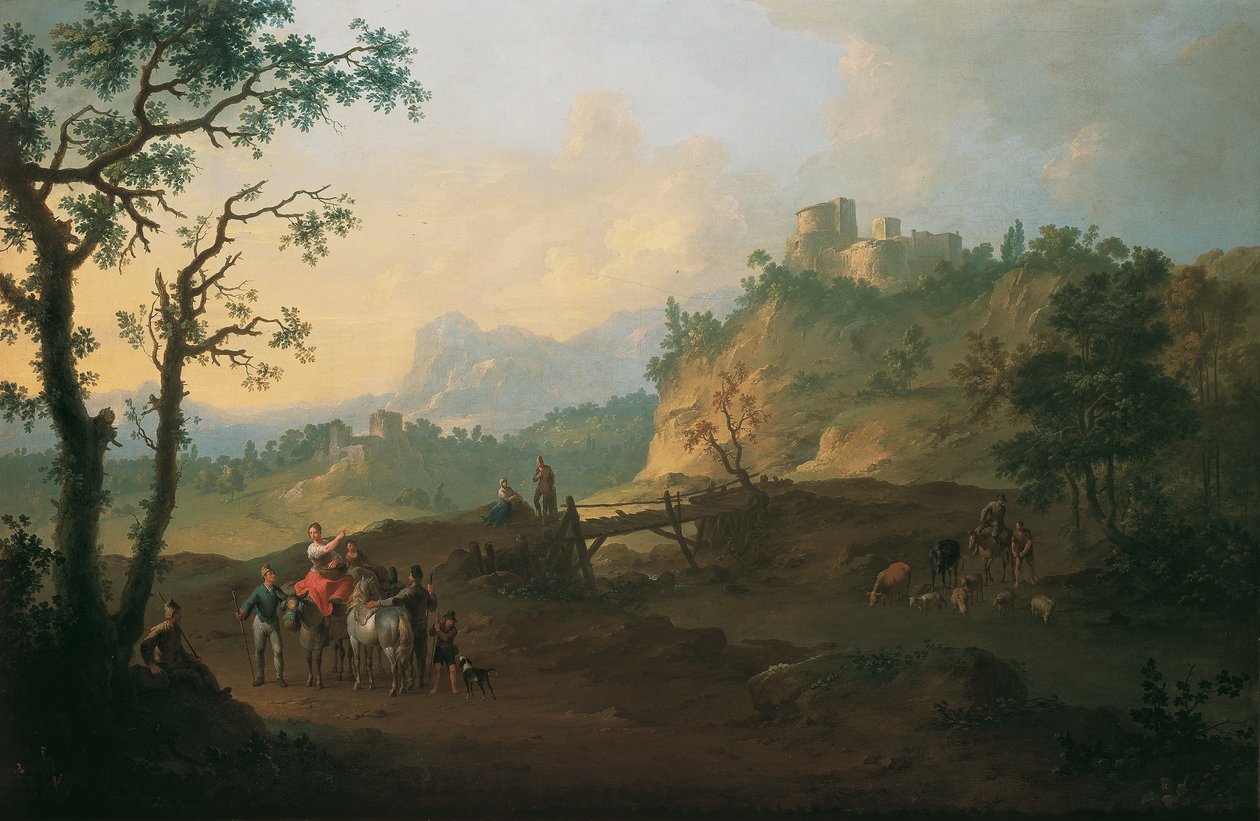 İtalyan manzarası by Franz de Paula Ferg