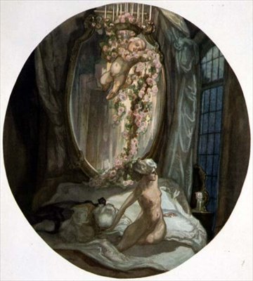 Kadın bir yatakta by Franz von Bayros (1866 1924)