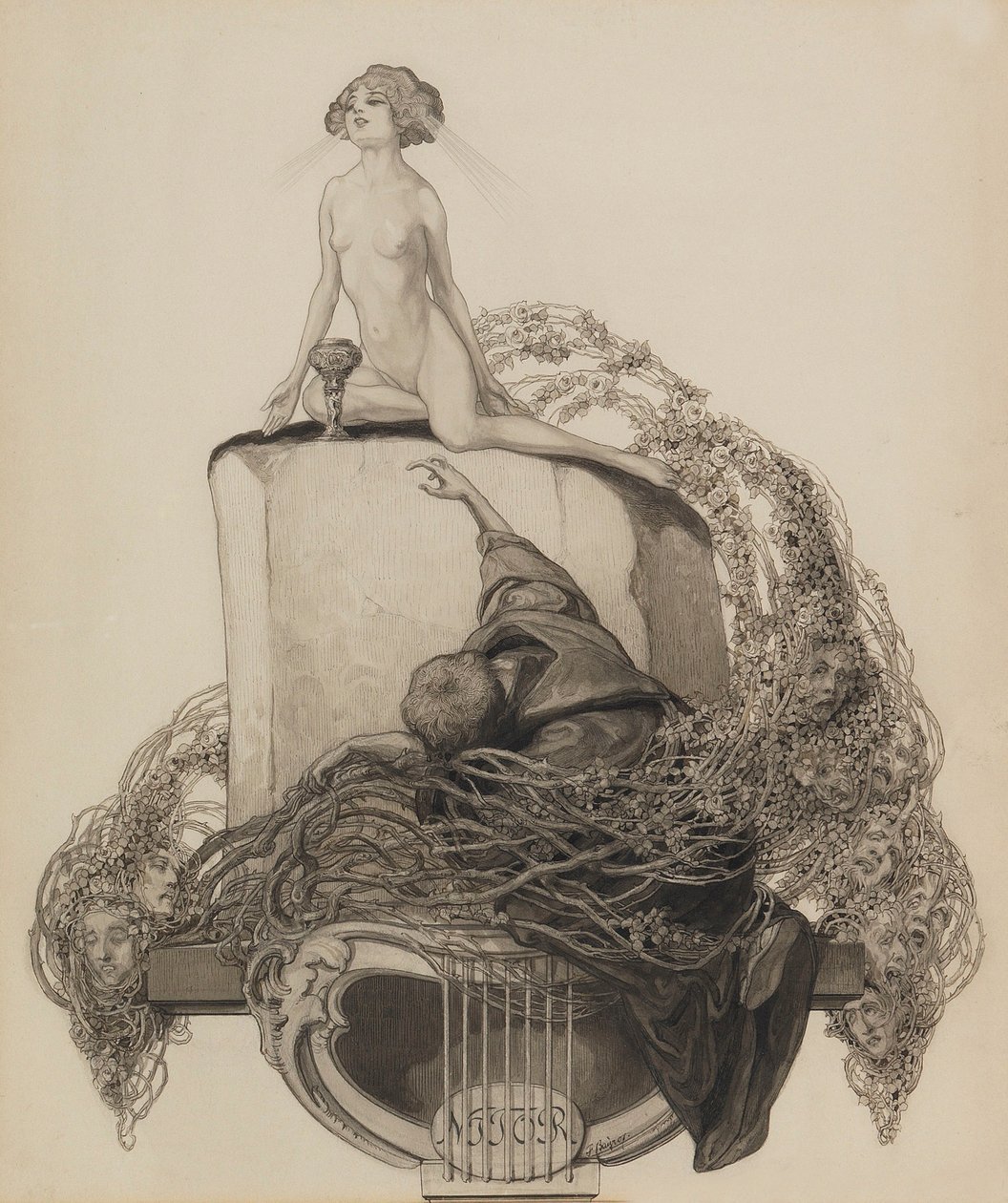 mücadele ediyorum. by Franz von Bayros