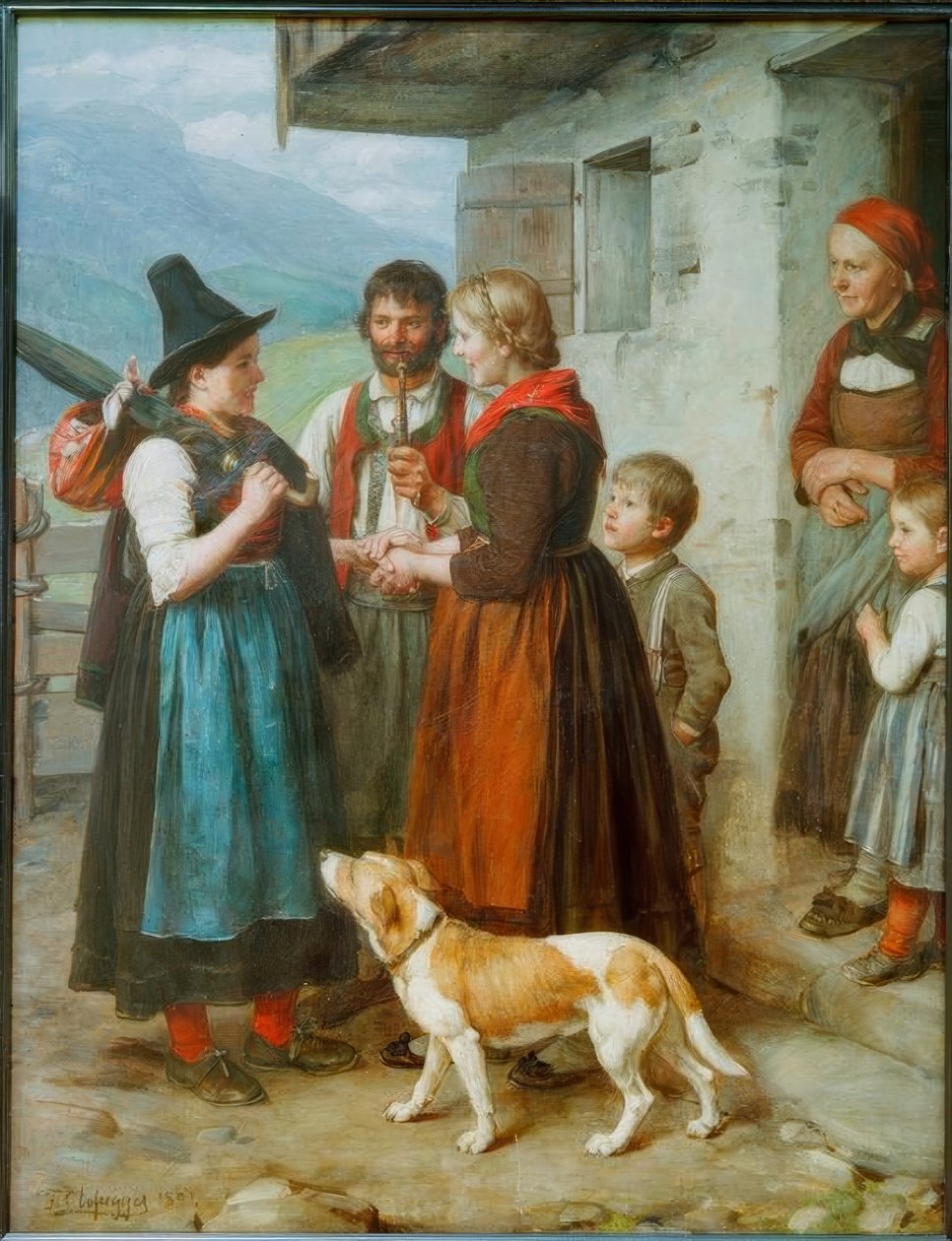 Hoş geldiniz misafirler by Franz von Defregger