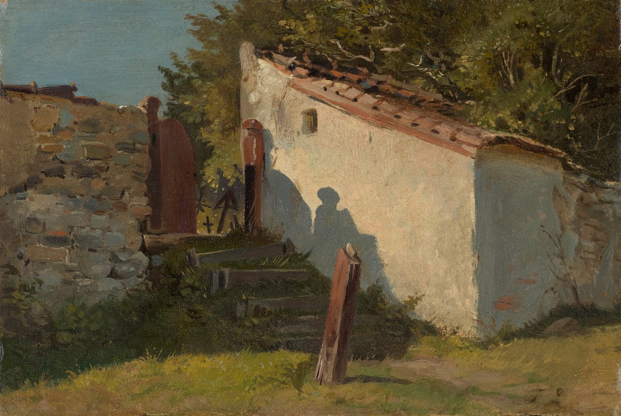 Köy mezarlığı girişi by Franz von Lenbach