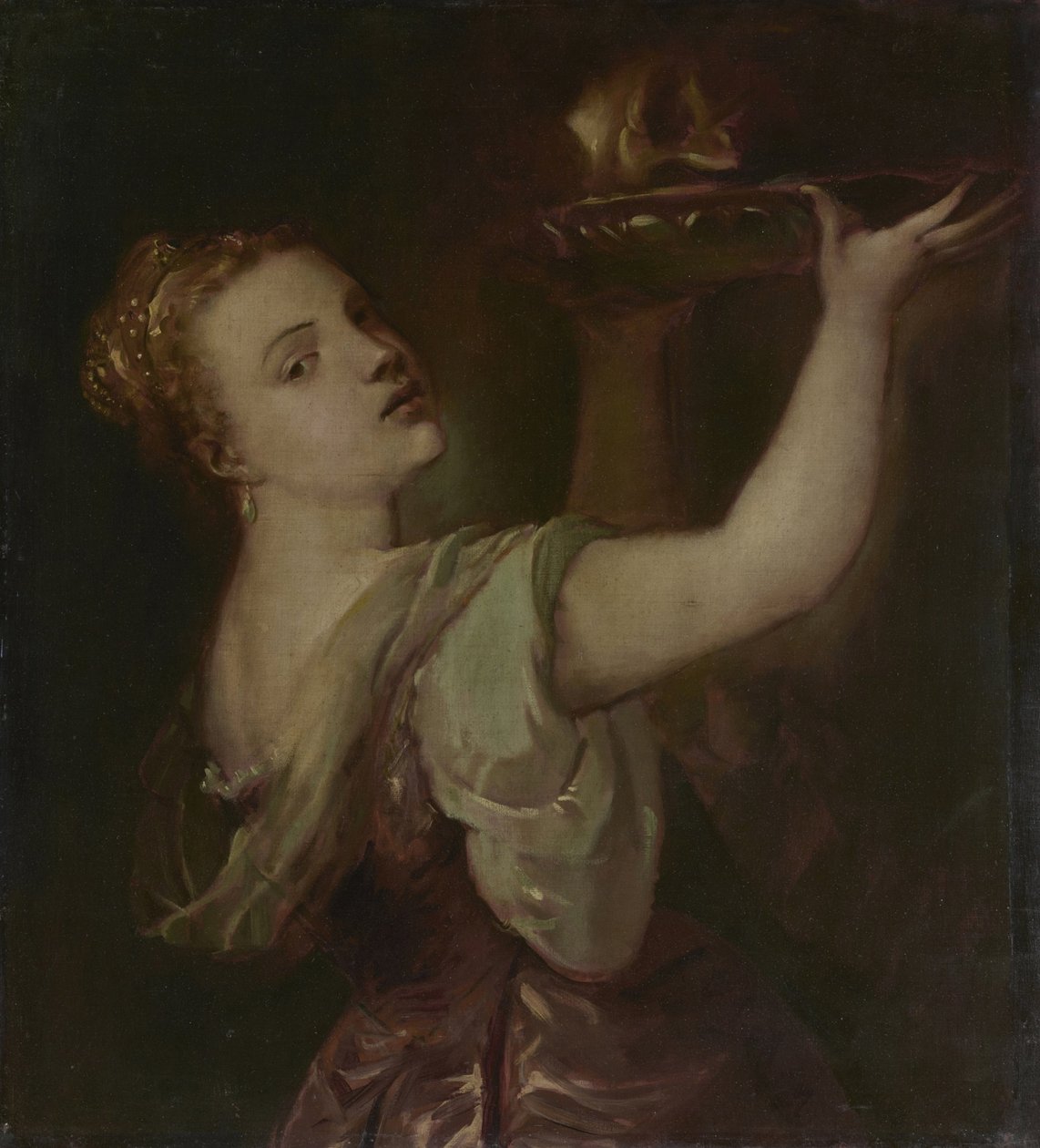 Titian'dan sonra kopyalayın: Lavinia Salome olarak by Franz von Lenbach