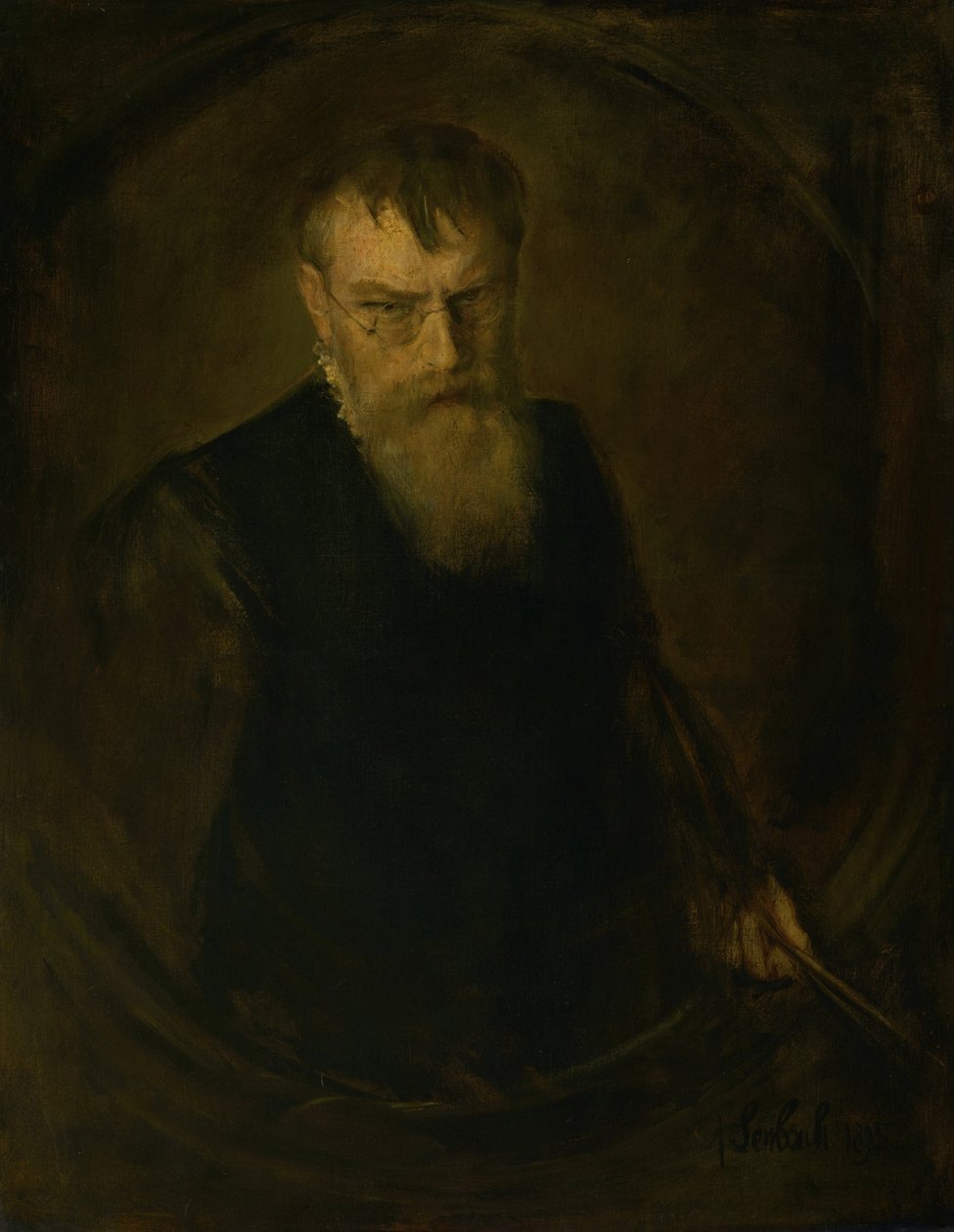 kendi kendine portre by Franz von Lenbach