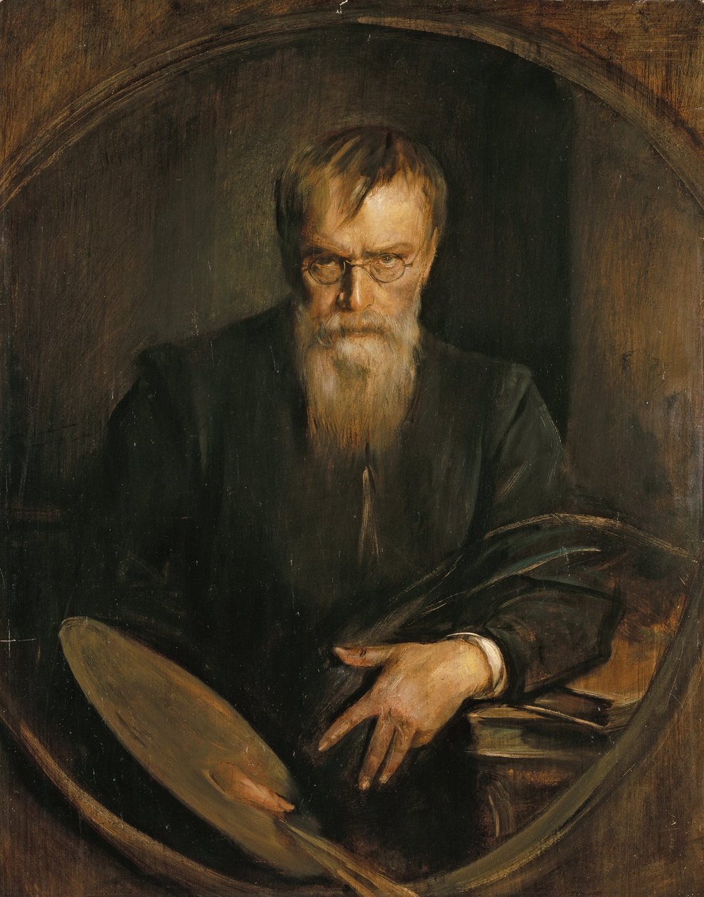 kendi kendine portre by Franz von Lenbach
