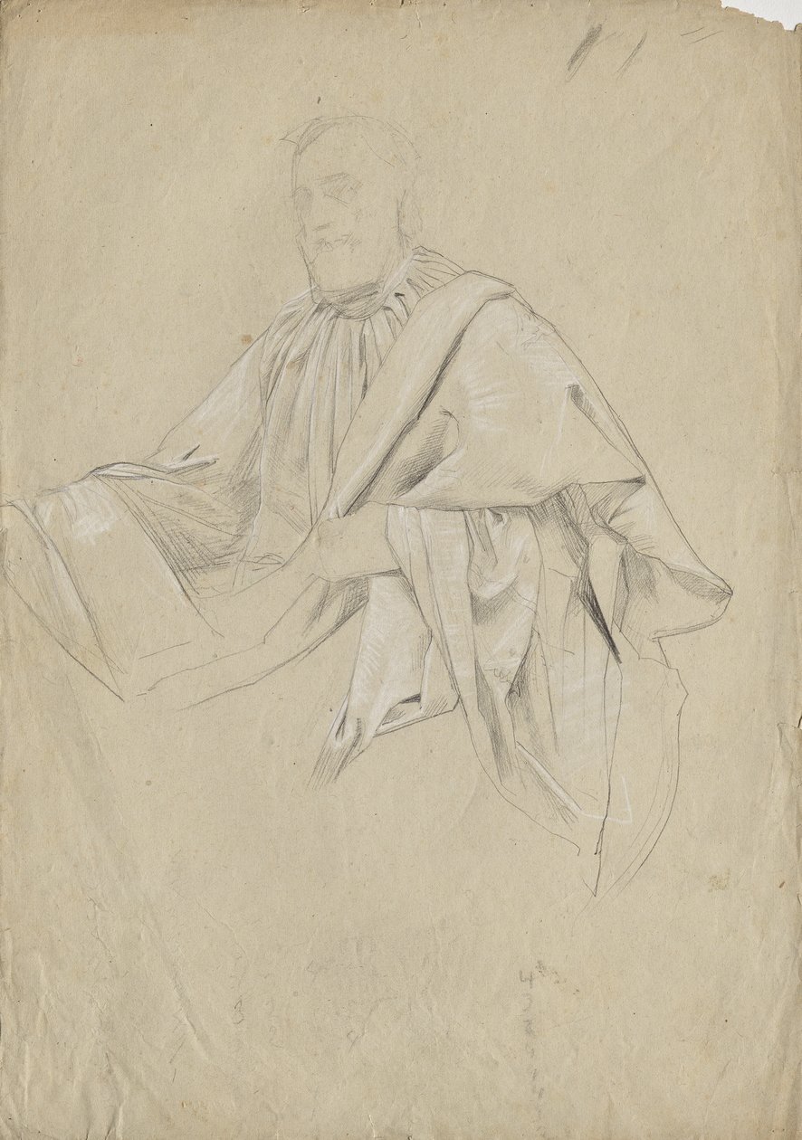 Zengin bir elbise içinde yaşlı adam by Franz von Matsch