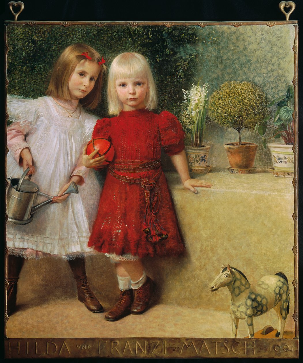 Hilda ve Franzi von Matsch, sanatçının çocukları by Franz von Matsch