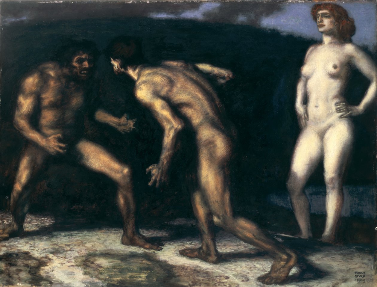 Bir Kadın için Savaş by Franz von Stuck