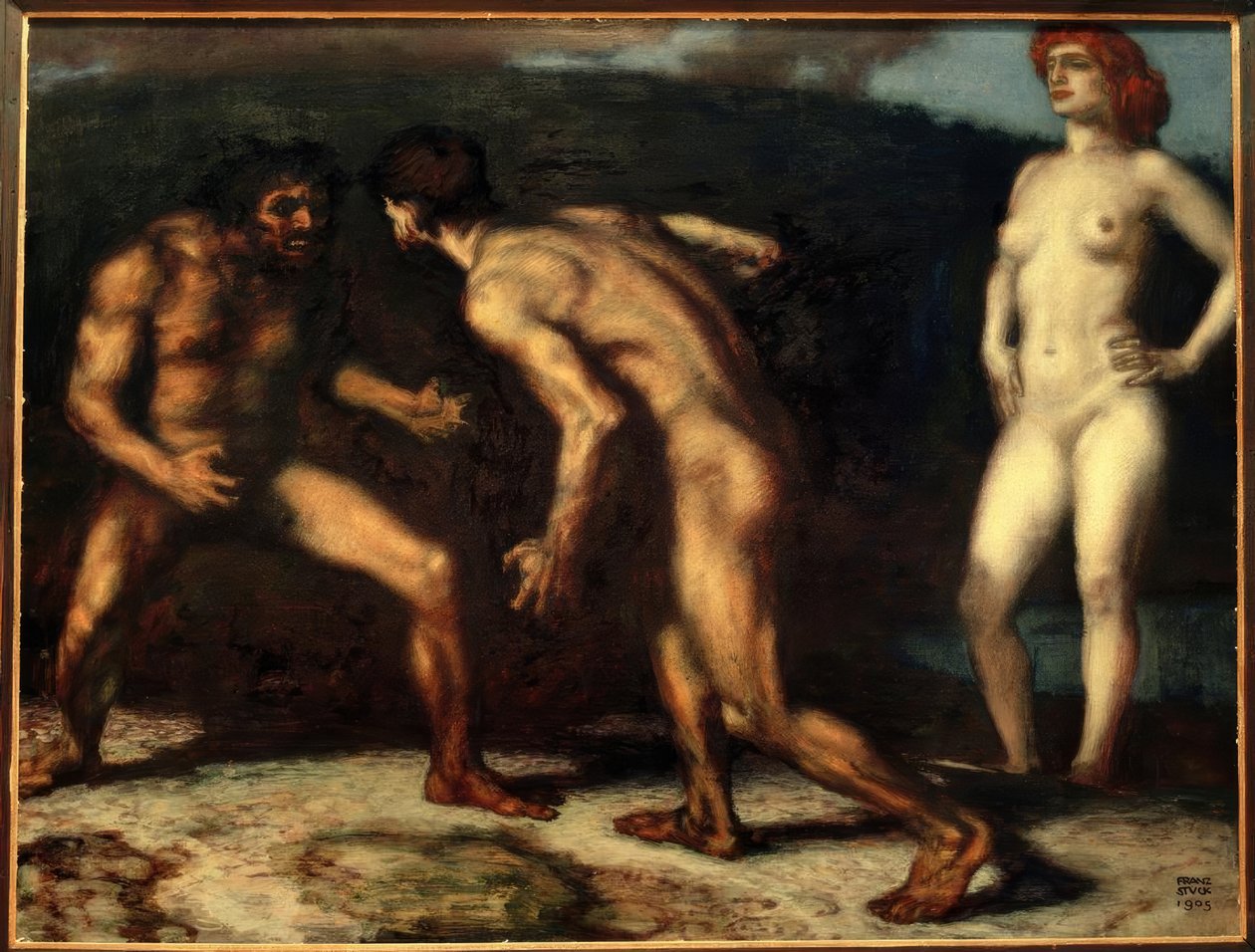 kadınlar için mücadele by Franz von Stuck