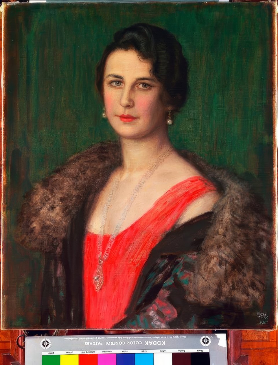 F. v. Sıkışmış / Frau Patzak / Resim, 1927 by Franz von Stuck