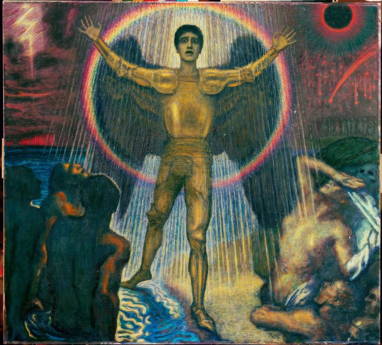 Franz von Stuck, Yargı Meleği / resim, 1922 civarında by Franz von Stuck