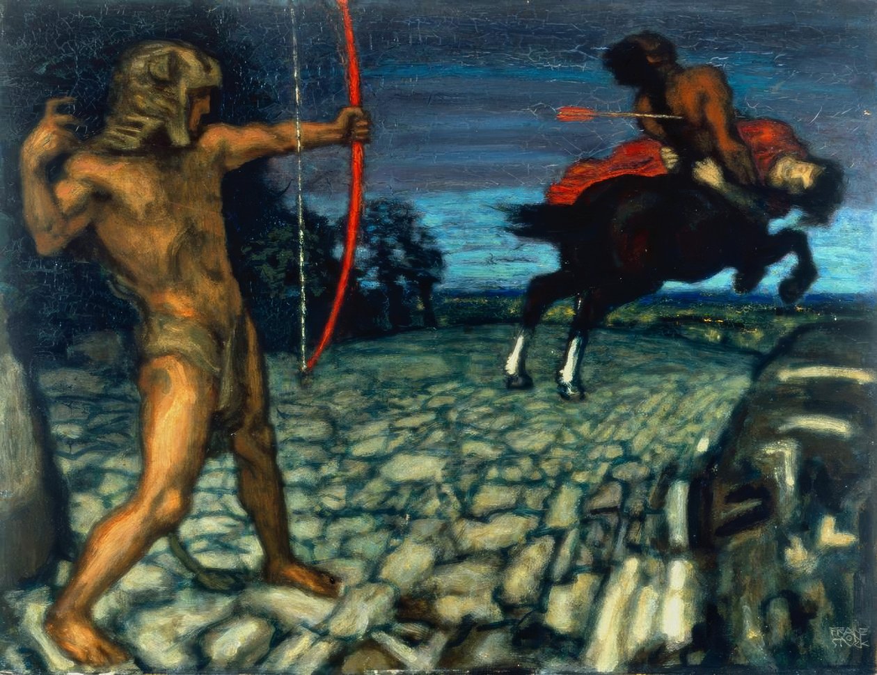 Herkül ve Nessus by Franz von Stuck