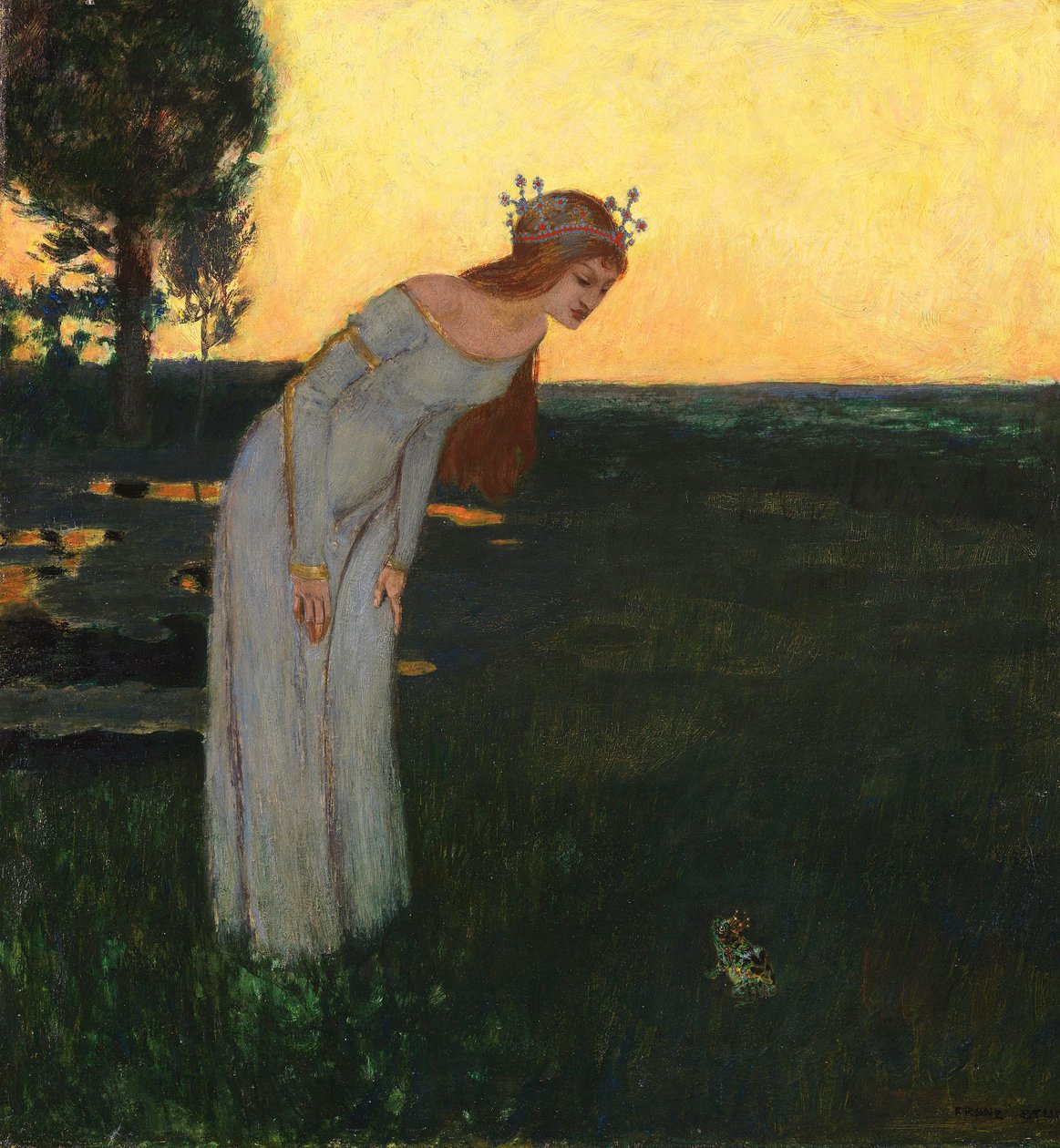 Bir varmış bir yokmuş - Bir varmış bir yokmuş, Stuck, Franz, Ritter von (1863-1928). ahşap üzerine yağ by Franz von Stuck