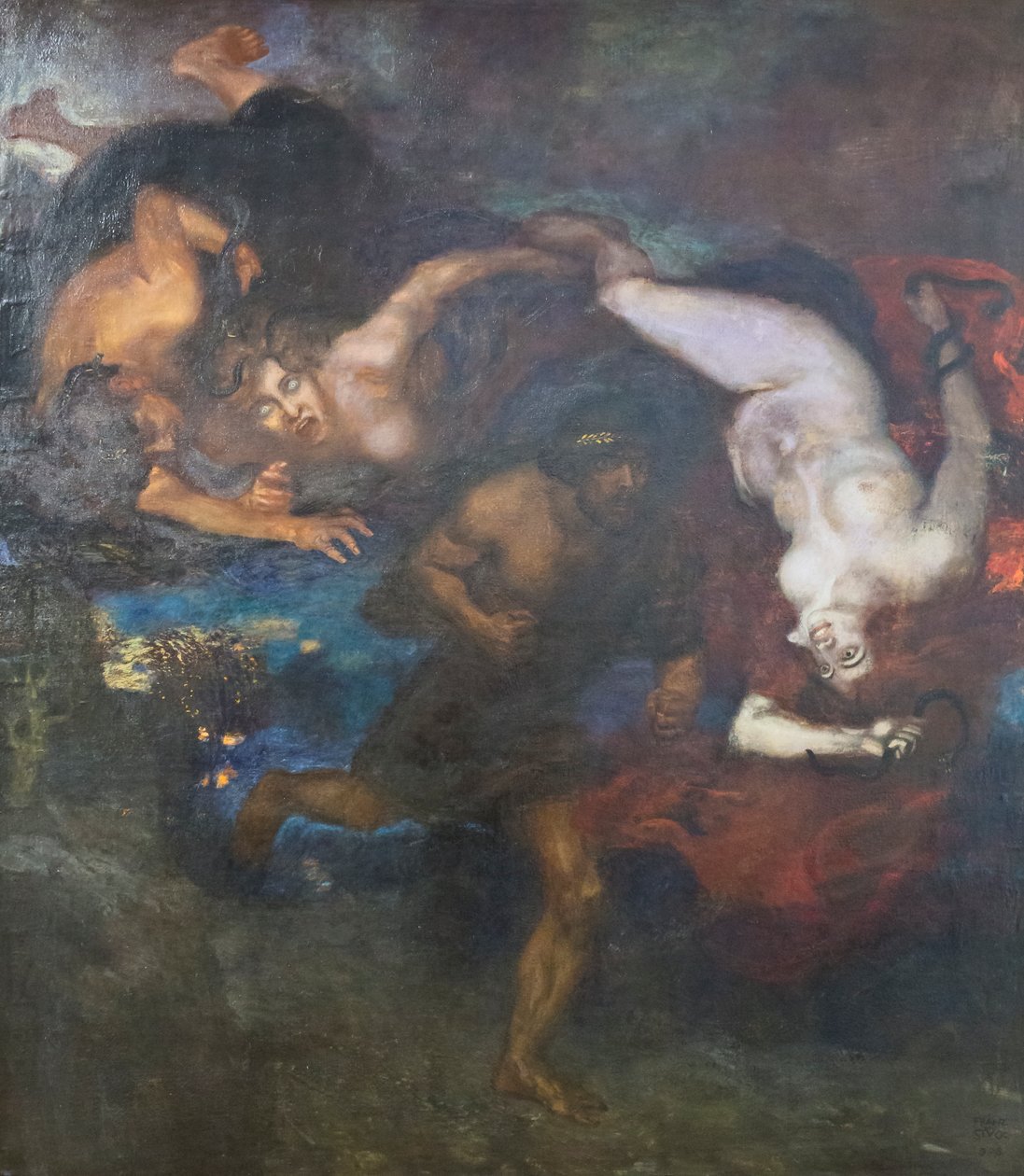 Orestes ve Erinyeler by Franz von Stuck