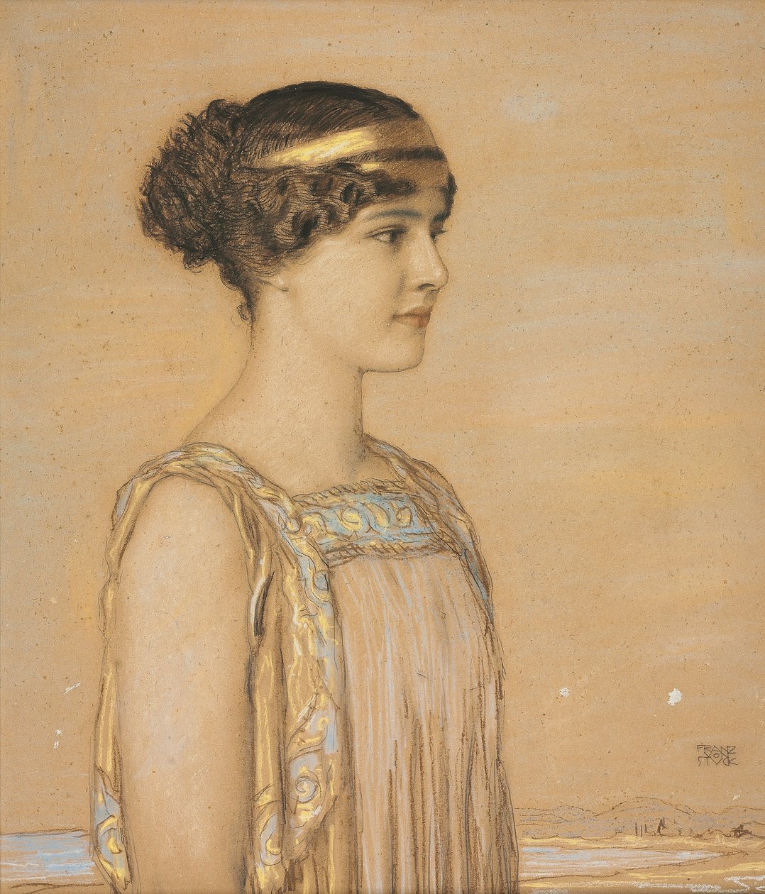 Yunan Kostümlü Meryem Portresi, 1910 by Franz von Stuck