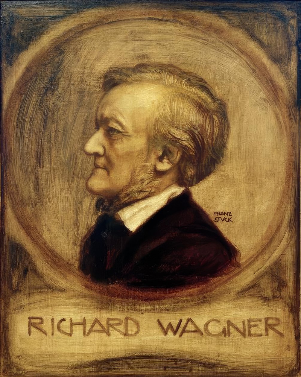 Richard Wagner, Gem. von Franz v. Sıkışmak by Franz von Stuck
