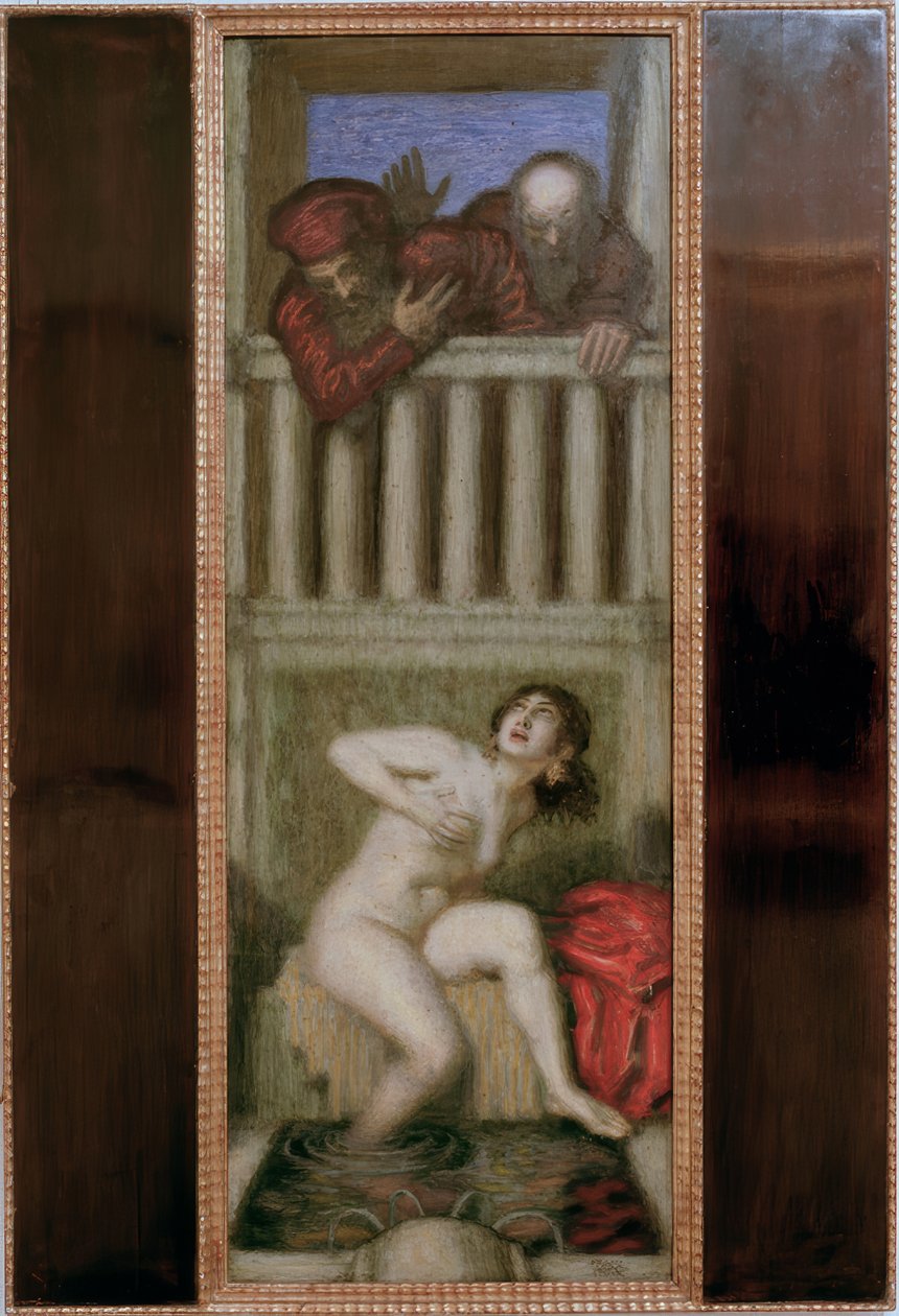 Susanna ve iki yaşlı insan by Franz von Stuck