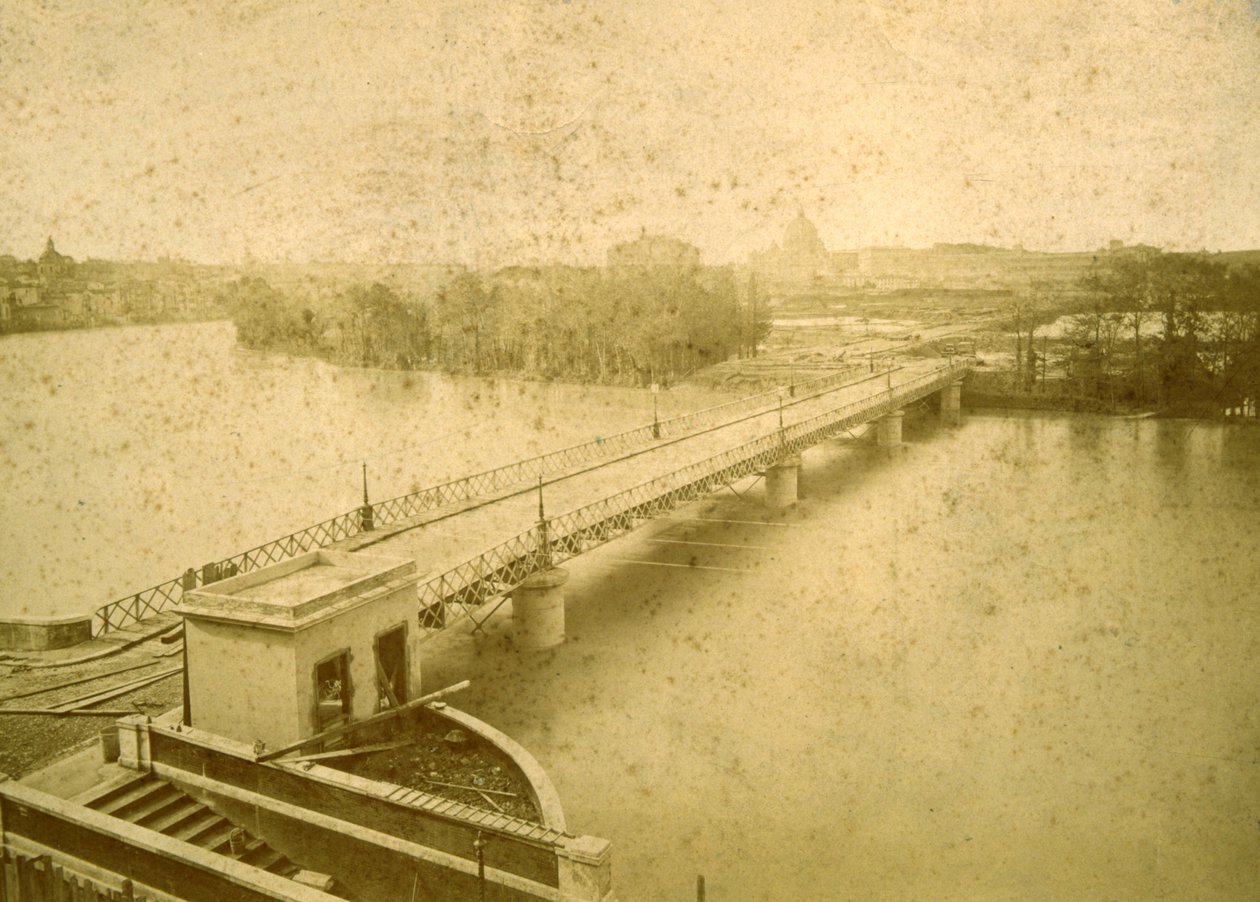 1878, 1878 sel sırasında Porto di Ripetta by Fratelli D