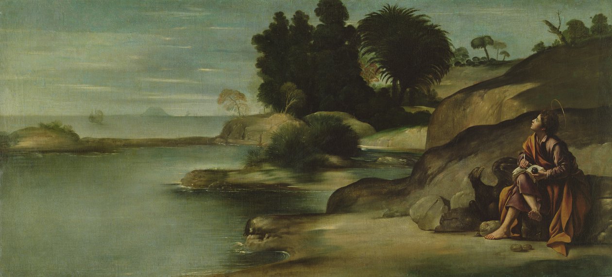 Bir Manzaradaki Aziz John Evangelist by Juan Bautista Maíno
