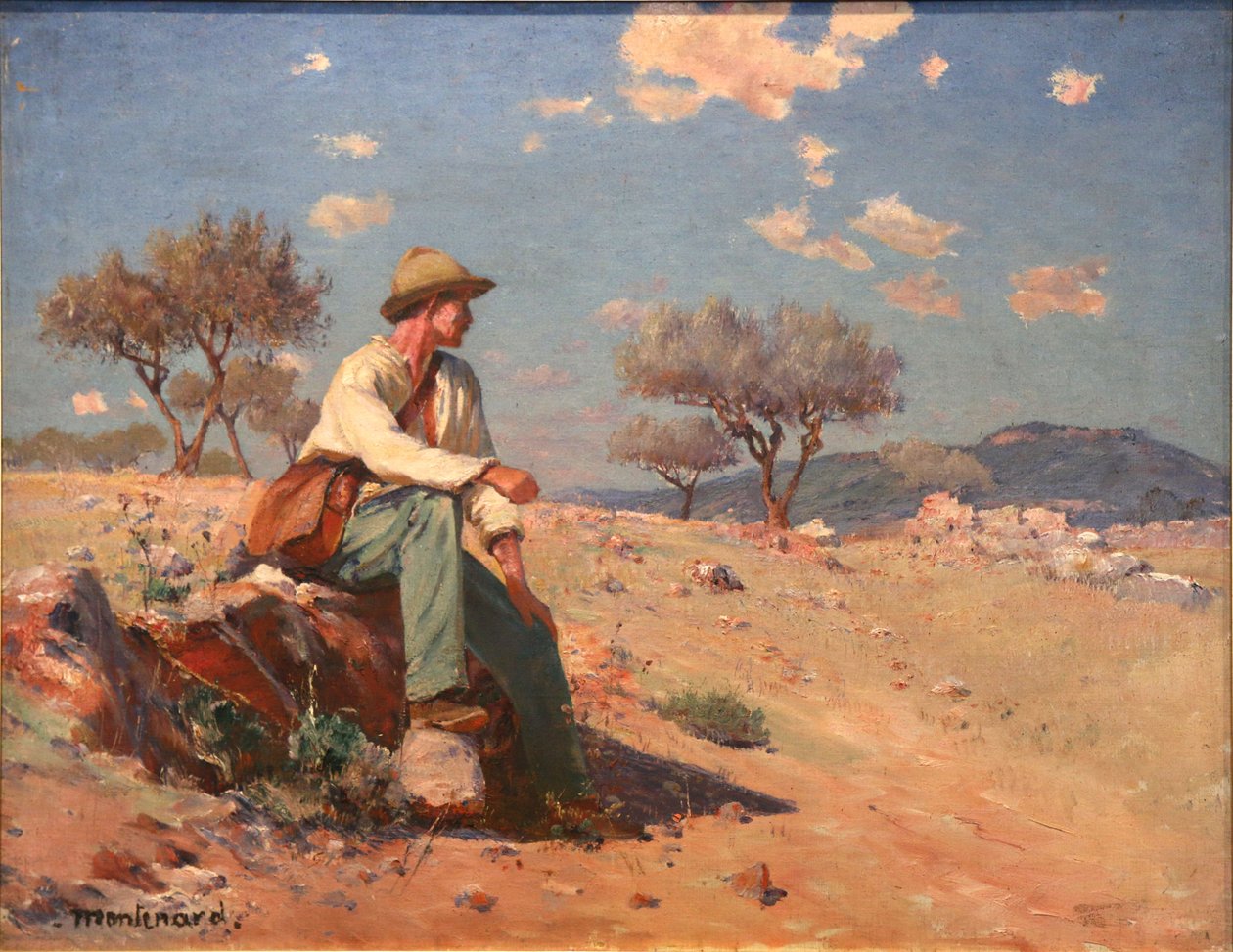 Bessoise kırsalında çiftçi by Frederic Montenard