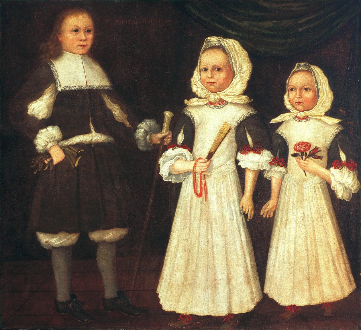 David, Joanna ve Abigail Mason by Freake Gibbs Painter