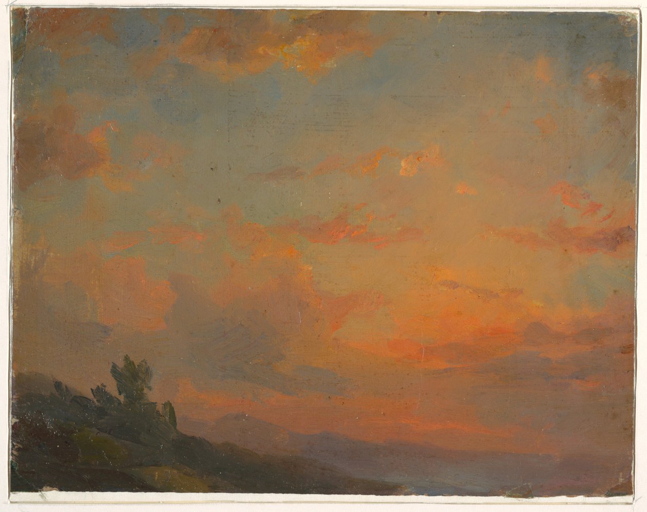 Bulut çalışması, gün batımı by Frederic Edwin Church