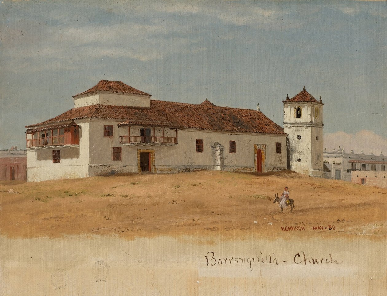 Kolombiya, Barranquilla Kilisesi by Frederic Edwin Church