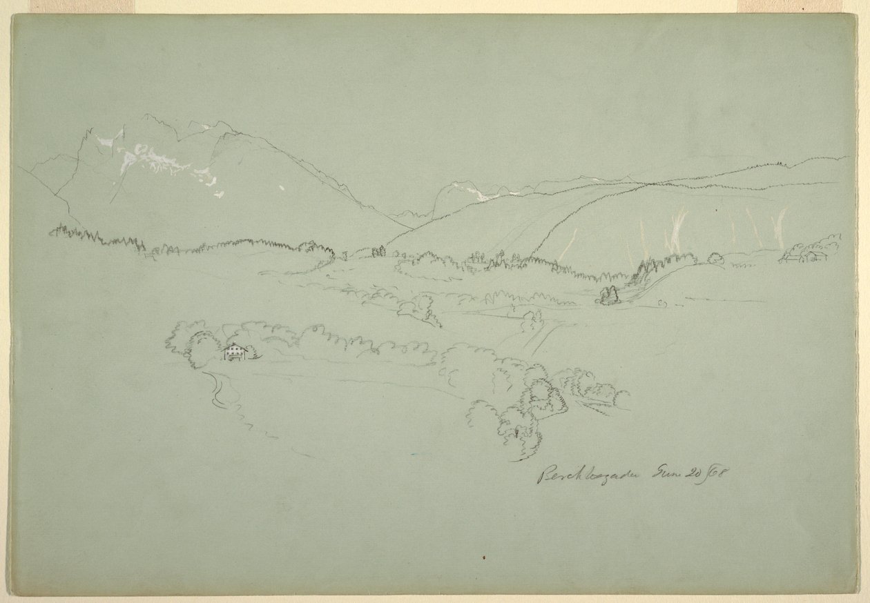 Çizim, Kuzeydoğu, Berchtesgaden yakınlarında, Bavyera, 20 Haziran 1868 by Frederic Edwin Church