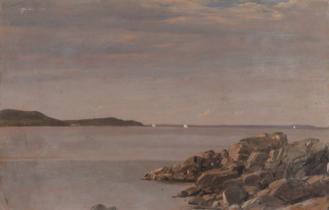Mt. Çöl Adası, Maine Sahili by Frederic Edwin Church