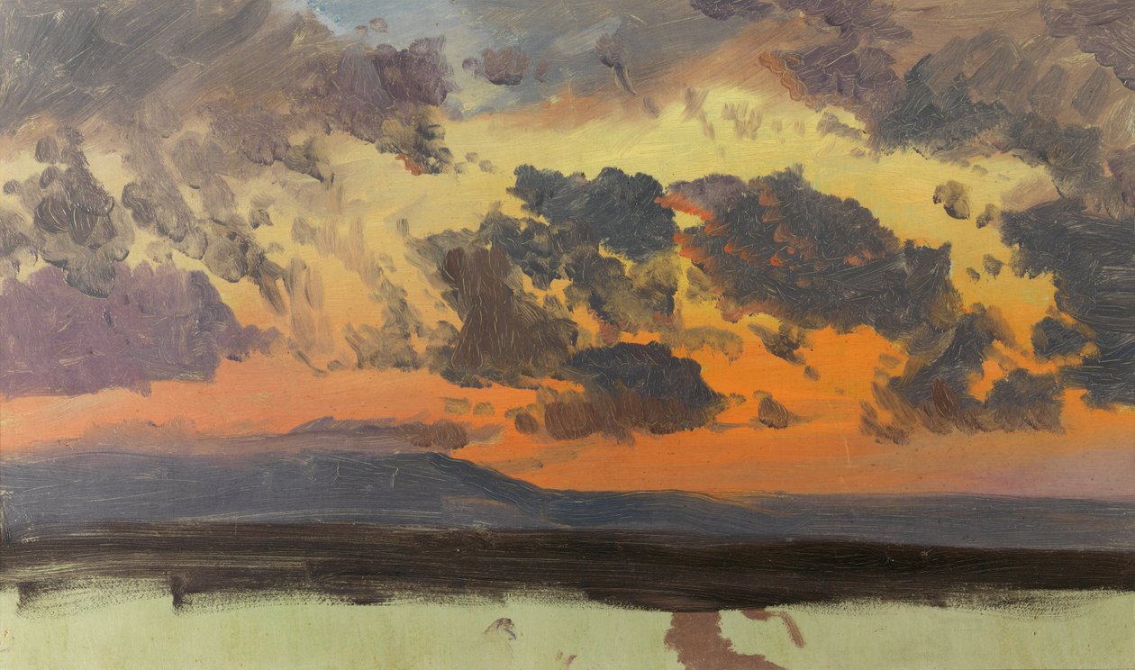 Gün batımında gökyüzü, Jamaika, Batı Hint Adaları by Frederic Edwin Church