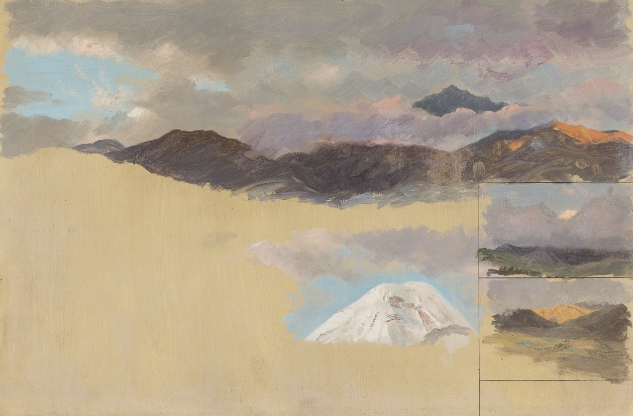Ekvador, Chimborazo Dağı Çalışmaları by Frederic Edwin Church