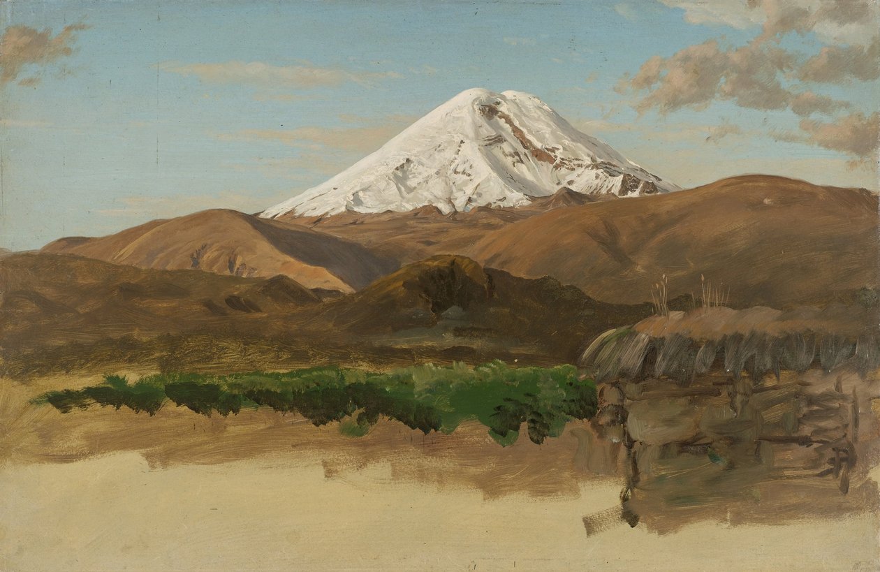 Ekvador, Chimborazo Dağı Çalışması by Frederic Edwin Church