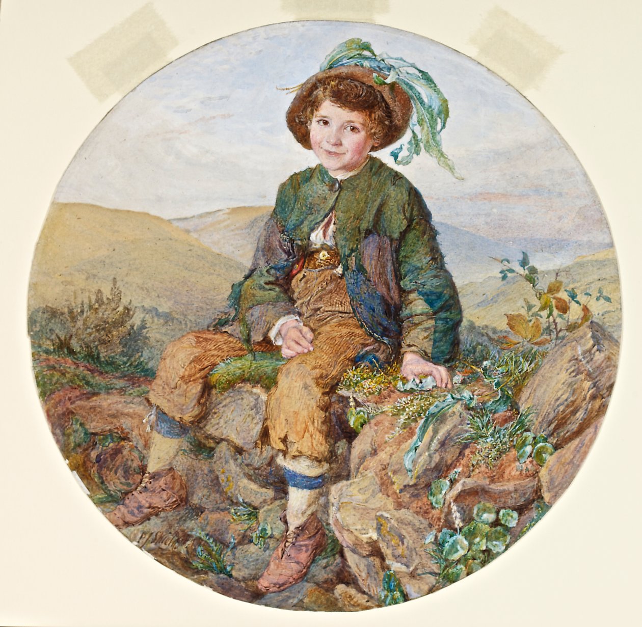Bir Cavalier, c.1860 (kart üzerinde wc ve guaj) by Frederic James Shields