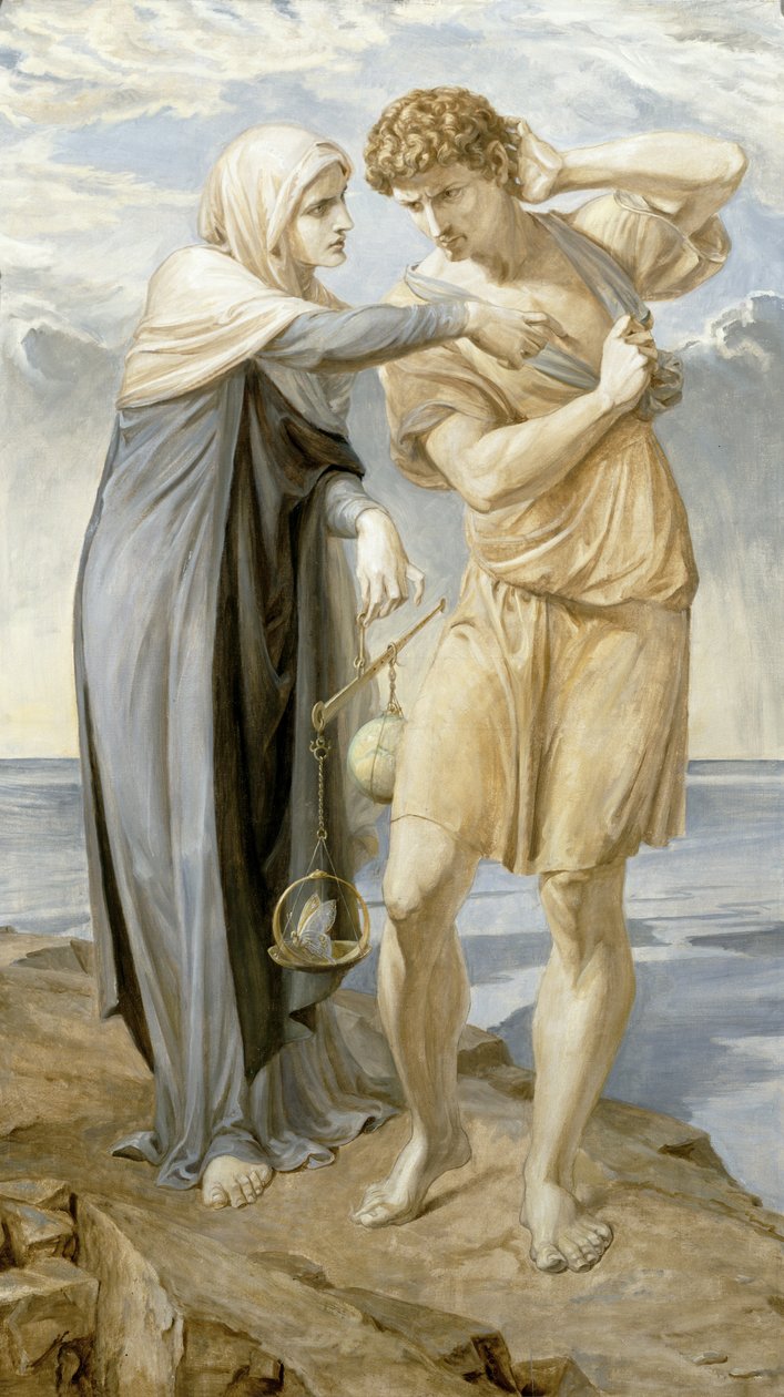 İnsan Vicdan Çağrısına kulak verir, 1910 by Frederic James Shields