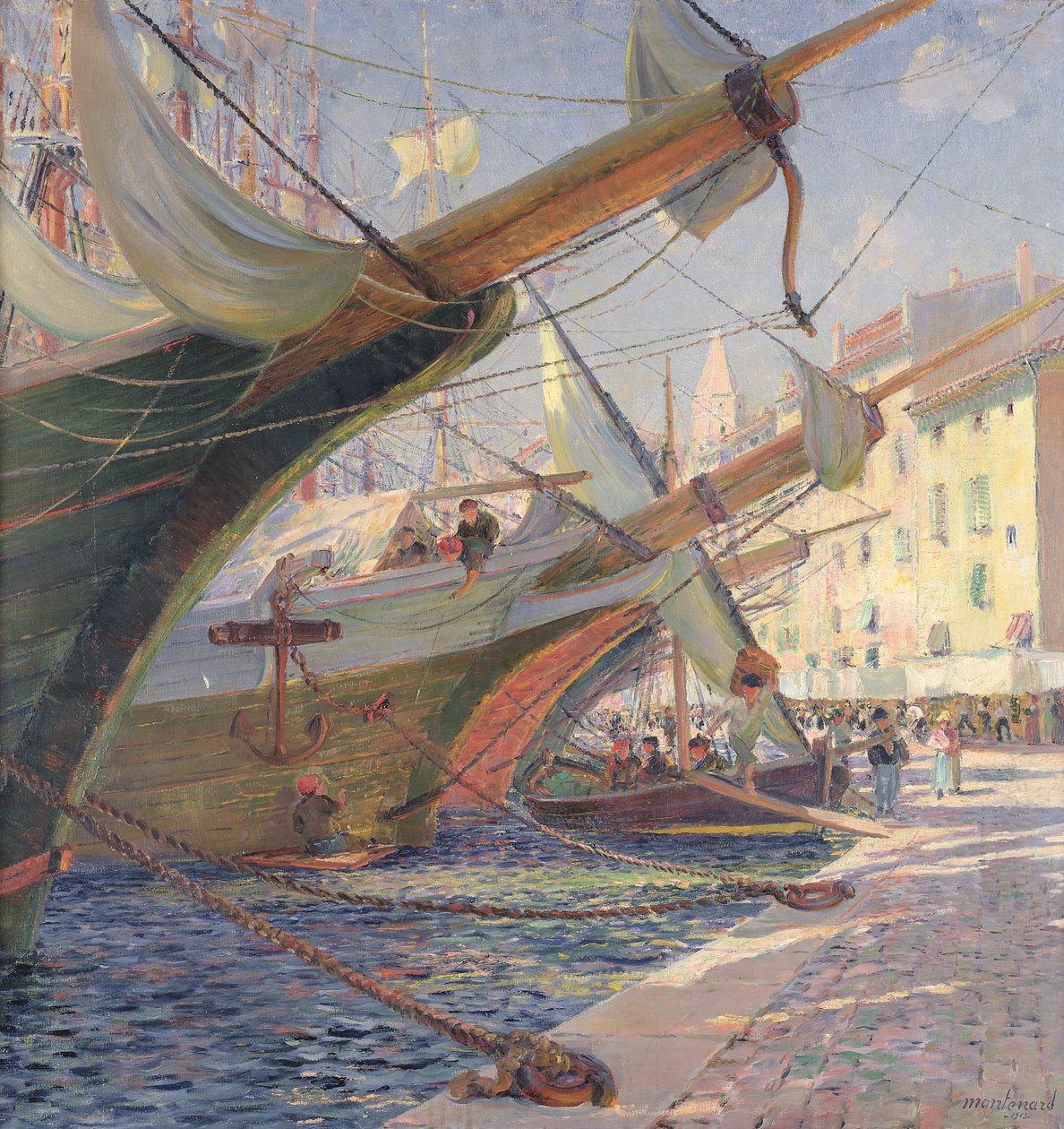 Bir Akdeniz Limanının Görünümü, 1913 by Frederic Montenard