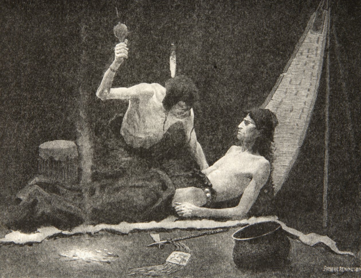 Seni güçlü bir şekilde uçurabilirim kardeşim, seni iyileştirebilirim, Hiawatha!, Henry Wadsworth Longfellow (1807-82) tarafından yazılan The Song of Hiawatha
