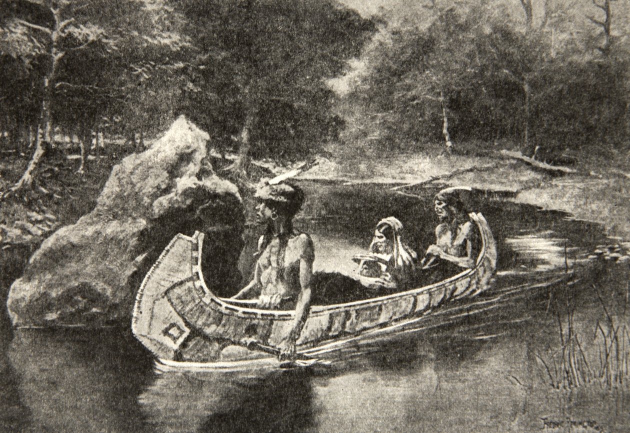 Onu nehre dik bir şekilde fırlattı... Yaz aylarında hala görüldüğü yer, Henry Wadsworth Longfellow (1807-82) tarafından yazılan The Song of Hiawatha